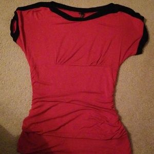 Red and black top from Maurices